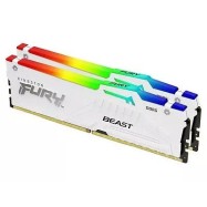Оперативная память 32GB Kit (2x16) DDR5 5600MHz Kingston FURY Beast Whit RGB CL36 KF556C36BWEAK2-32