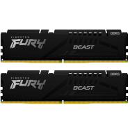 Оперативная память 32GB Kit (2x16) DDR5 6000MHz Kingston FURY Beast Black XMP CL30 KF560C30BBK2-32