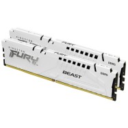 Оперативная память 32GB Kit (2x16) DDR5 6000MHz Kingston FURY Beast White EXPO C30 KF560C30BWEK2-32