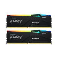 Оперативная память 64GB Kit (2x32) DDR5 6000MHz Kingston FURY Beast RGB XMP CL30 KF560C30BBAK2-64