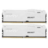 Оперативная память 64GB Kit (2x32) DDR5 6000MHz Kingston FURY Beast White RGB XMP KF560C30BWAK2-64