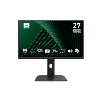 Монитор 27" MSI PRO MP275QPG IPS 2560x1440 100Hz 1ms 300cd/<wbr>m 1300:1 2xHDMI DP 2x2W Черный - Metoo (1)