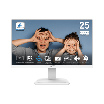 Монитор 24.5" MSI PRO MP253W IPS 1920x1080 100Hz 1ms 300cd/<wbr>m 1000:1 1xD-Sub 1xHDMI 1xDP 2x3W Белый - Metoo (1)