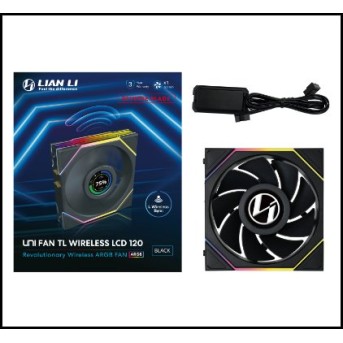 Вентилятор для корпуса Lian Li UNI FAN TL 120 LCD Reverse Blade Wireles ARGB Black 12RTLLCD1W1B - Metoo (1)
