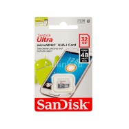 Карта памяти SANDISK 32Gb ULTRA microSD UHS-I Чтение до 48 МБ/с, C10, SDSQUNB-032G-GN3MN