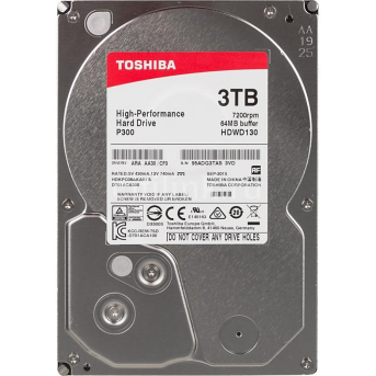 Жесткий диск HDD 3Tb TOSHIBA P300 SATA 6Gb/<wbr>s 7200rpm 64Mb 3.5" HDWD130EZSTA Retail - Metoo (1)