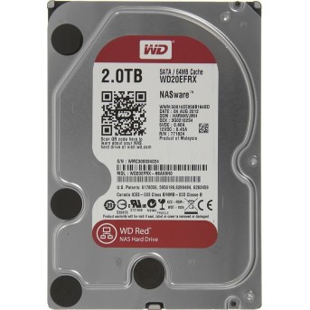 Жесткий диск для NAS систем HDD 2Tb Western Digital Red SATA 6Gb/s 3.5" 64Mb WD20EFRX в Metoo.kz - Metoo (1)