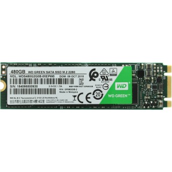 Твердотельный накопитель 480GB SSD WD GREEN M.2 2280 SATA3 R545Mb/<wbr>s WDS480G2G0B - Metoo (1)