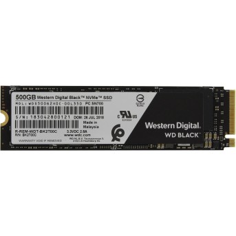 Твердотельный накопитель 500GB SSD WD BLACK NVMe M.2 PCI-E Gen3x4 R3400Mb/<wbr>s, W2500MB/<wbr>s WDS500G2X0C - Metoo (1)