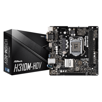 Материнская плата ASRock H310M-HDV LGA1151 INTEL H310 2xDDR4 4xSATA3 1xD-Sub 1xDVI-D 1xHDMI mATX - Metoo (1)
