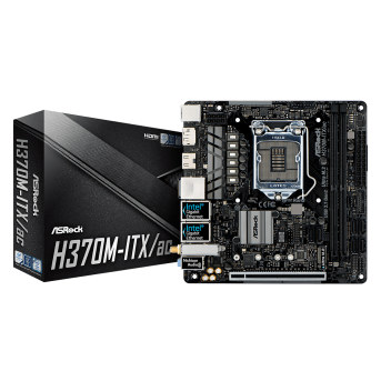 Материнская плата ASRock H370M-ITX/<wbr>AC LGA1151 H370 2xDDR4 6xSATA3 2xHDMI 1xDP 2xRG45 WiFi mini- ATX - Metoo (1)