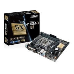 Материнская плата ASUS H110M-D LGA1151 iH110 2xDDR4 4xSATA3 1xD-Sub 1xHDMI 1xLAN 1xCOM 1xLPT mATX