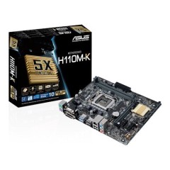 Материнская плата ASUS H110M-K LGA1151 iH110 2xDDR4 4xSATA3 1xD-Sub 1xDVI mATX BOX