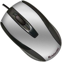 Мышь Defender Optimum MM-140 (Черный+Серебро), USB 2кн, 1кл-кн, коробочка