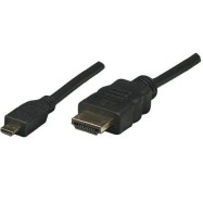 Кабель Manhattan HDMI - Micro HDMI с сетевым каналом, поддержкой HEC, ARC, 3D, 4K (M - M) 2м, 324427