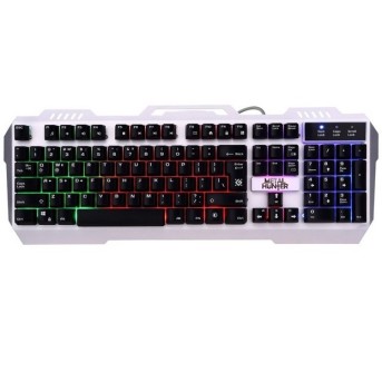 Клавиатура проводная игровая Defender Metal Hunter GK-140L, ENG/<wbr>RUS, USB, Радужная подсветка - Metoo (1)