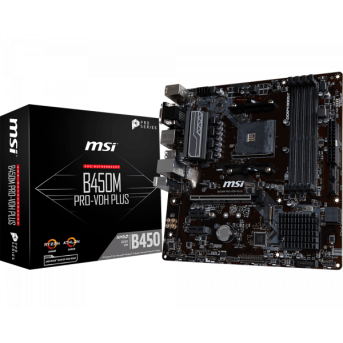 Материнская плата MSI B450M PRO-VDH PLUS AM4 B450 4xDDR4 4xSATA3 1xM.2 VGA DVI HDMI mATX - Metoo (1)