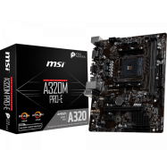 Материнская плата MSI A320M PRO-E AM4 A320 2xDDR4 4xSATA3 RAID D-Sub DVI mATX