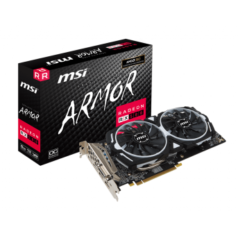 Видеокарта MSI Radeon RX 580, 8GB GDDR5 256-bit 1xDVI 2xHDMI 2xDP RX 580 ARMOR 8G OC - Metoo (1)
