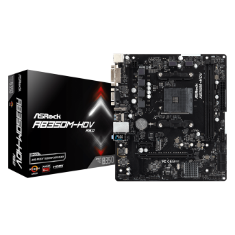 Материнская плата ASRock AB350M-HDV R4.0 AM4 2xDDR4 4xSATA3 RAID 1xUltraM.2 mATX - Metoo (1)