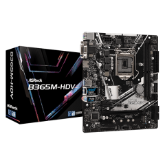 Материнская плата ASRock B365M-HDV 1151 2xDDR4 6xSATA3 1xUM.2 D-Sub DVI HDMI mATX