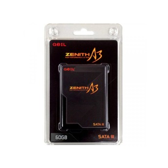 Твердотельный накопитель 60GB SSD GEIL GZ25A3-60G ZENITH A3 2.5” SATAIII R410Mb/<wbr>s, W65MB/<wbr>s Retail - Metoo (1)