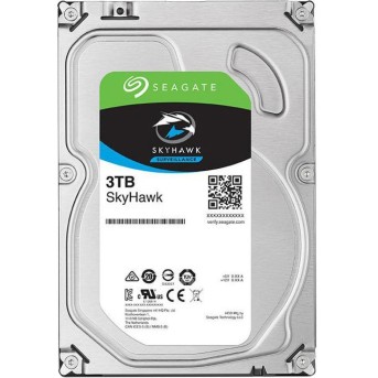 Жесткий диск для видеонаблюдения 3Tb Seagate SkyHawk Surveillance SATA3 3.5" 256Mb ST3000VX009 - Metoo (1)