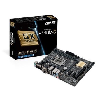 Материнская плата ASUS H110M-R/<wbr>C/SI LGA1151 iH110 2xDDR4 4xSATA3 VGA+DVI+HDMI GbLAN mATX Box - Metoo (1)