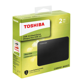 Внешний Жесткий диск Toshiba 2Tb Canvio Basics 2.5" USB3.0 черный HDTB420EK3AA - Metoo (1)
