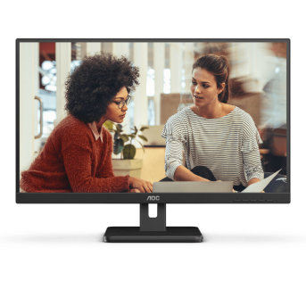 Монитор 24" AOC 24E3UM/<wbr>01 VA 1920x1080 75Hz 4ms 350cd/<wbr>m 3000:1 HDMI DP USB 2x2W Black - Metoo (1)