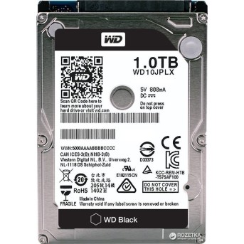 Жесткий диск для ноутбука WD Black 1Tb SATA 6Gb 2.5" 7200rpm 32Mb Толщина 9,5 мм WD10JPLX в Metoo.kz - Metoo (1)