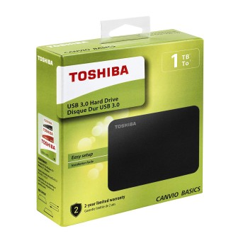 Внешний Жесткий диск Toshiba 1Tb, 2.5" Canvio Basics HDTB410EK3AA USB 3.0 черный - Metoo (1)