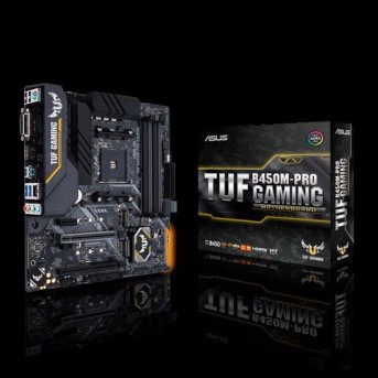 Материнская плата ASUS TUF B450M-PRO GAMING AM4 4xDDR4 6xSATA3 2xM.2 1xDVI-D 1xHDMI mATX - Metoo (1)