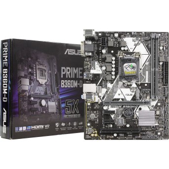 Материнская плата ASUS PRIME B360M-D LGA1151 iB360 2xDDR4 6xSATA3 1xM.2 HDMI+D-Sub microATX - Metoo (1)