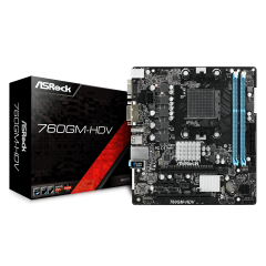 Материнская плата ASRock 760GM-HDV Socket AM3 2xDDR3 4xSATA3 1xD-Sub 1xDVI-D 1xHDMI mATX