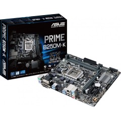 Материнская плата ASUS PRIME B250M-K LGA1151 iB250 2xDDR4 6xSATA3 2xM.2 DVI+D-Sub mATX BOX
