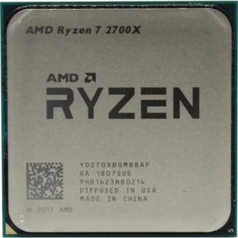 Процессор AMD Ryzen 7 2700X 3,7Гц (4,3ГГц Turbo) Pinnacle Ridge 8/<wbr>16 4MB L2, 16 MB L3, 85W, AM4 OEM - Metoo (1)