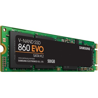 Твердотельный накопитель 500Gb SSD Samsung 860 EVO M.2 SATA R550Mb/<wbr>s W520MB/<wbr>s MZ-N6E500BW - Metoo (1)