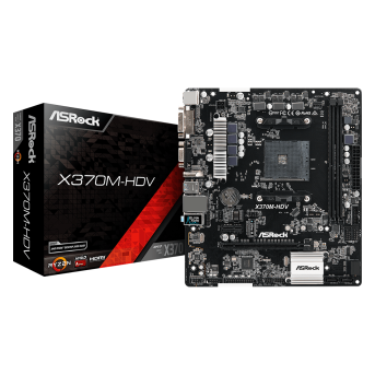 Материнская плата ASRock X370M-HDV AM4 2xDDR4 4xSATA3 1xUM.2 D-Sub+DVI+HDMI mATX - Metoo (1)