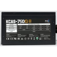 Блок питания, Aerocool, KCAS-750G, 750W, ATX, APFC, 20+4 pin, 4+4pin, 7*Sata, 4*Molex, 1*FDD, RGB