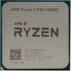 Процессор AMD Ryzen 5 PRO 5650GE 3,4Гц (4,4ГГц Turbo) AM4, 6/12, L3 16Mb, GPU R5, OEM, 100-0000002..