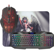 Игровой набор Defender Клавиатура + Мышь+Коврик Anger MKP-019, USB, Оптическая мышь, Черный, MKP-019