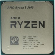 Процессор AMD Ryzen 5 3600 3,6Гц (4,2ГГц Turbo), AM4, 7nm, 6/12, L2 3Mb, L3 32Mb, 65W, OEM..