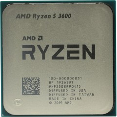 Процессор AMD Ryzen 5 3600 3,6Гц (4,2ГГц Turbo), AM4, 7nm, 6/12, L2 3Mb, L3 32Mb, 65W, OEM..