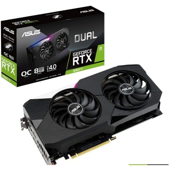 Видеокарта ASUS GeForce RTX3060Ti OC GDDR6 8GB 256-bit 2xHDMI 3xDP DUAL-RTX3060TI-O8G-V2 - Metoo (1)
