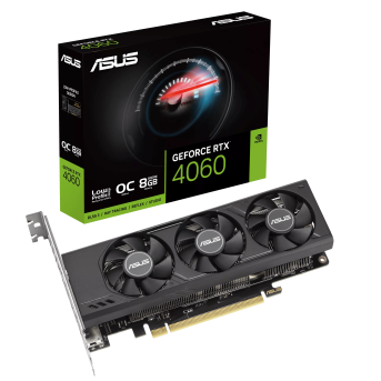 Видеокарта ASUS GeForce RTX4060 LP BRK OC Edition GDDR6 8GB 128-bit 2xHDMI 2xDP RTX4060-O8G-LP-BRK - Metoo (1)