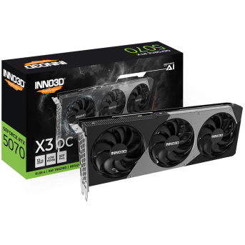 Видеокарта Inno3D GeForce RTX5070 X3 OC, 12G GDDR7 192-bit 1xHDMI 3xDP N50703-12D7X-195064L - Metoo (1)