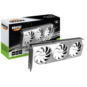 Видеокарта Inno3D GeForce RTX5070 Ti X3 OC WHITE 16G GDDR7 256-bit 1xHDMI 3xDP N507T3-16D7X-176068W - Metoo (1)