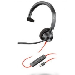 Наушники Poly Blackwire 3310 Monaural Microsoft Teams Certified USB-C Headset +USB-C/<wbr>A Adapter (8X216AA)