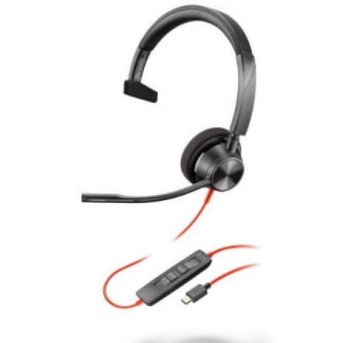 Наушники Poly Blackwire 3310 Monaural Microsoft Teams Certified USB-C Headset +USB-C/A Adapter (8X216AA) в Metoo.kz - Metoo (1)